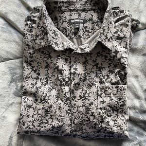 Dress shirt floral grey